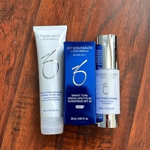 NWT Zo Skin Health trial set spf 50, exfoliating cleanser, power defense serum